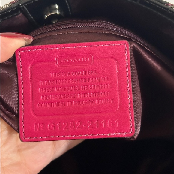 COACH 21161 POPPY Metallic Pink sparkle signature C ToTe Shoulder bag - Picture 12 of 12